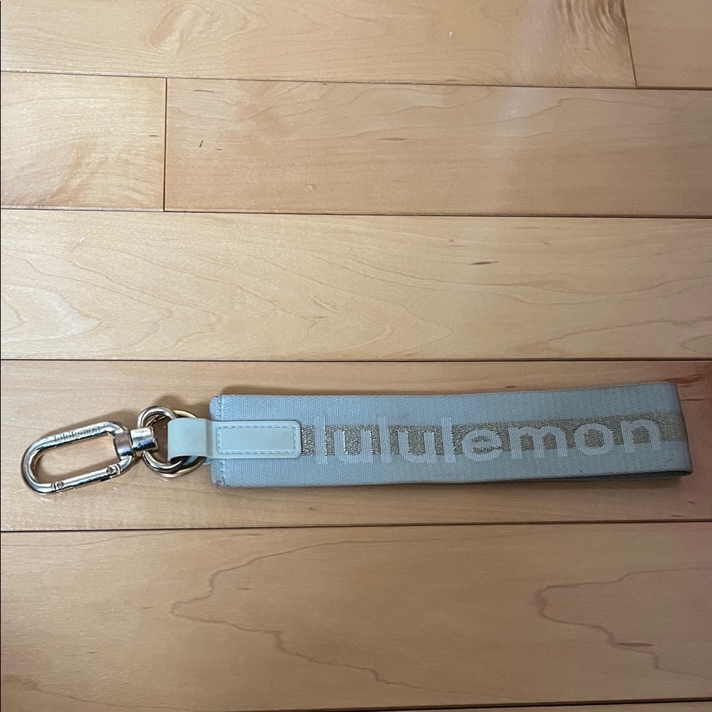 Lululemon Beige Keychain with Metal Clip